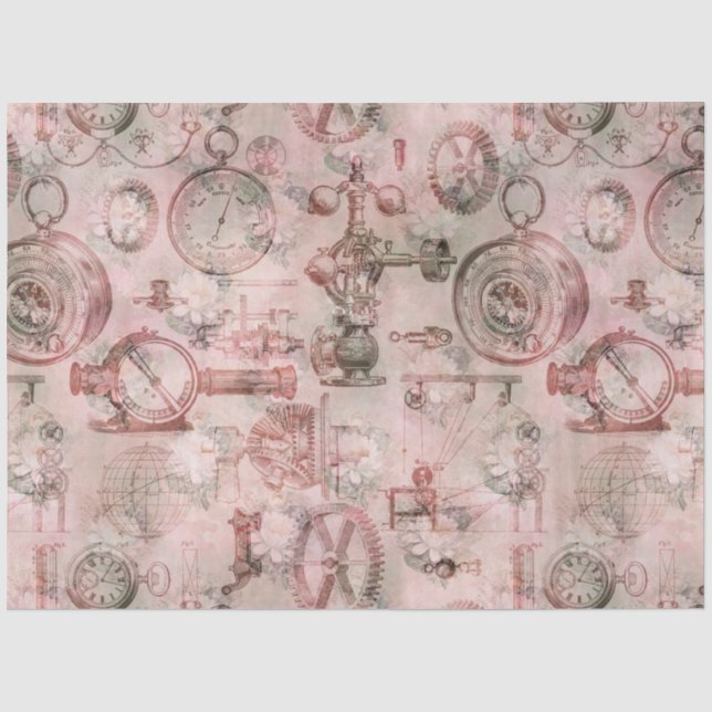 Papel De Seda Série de Romance Steampunk Design 4 (Frente )
