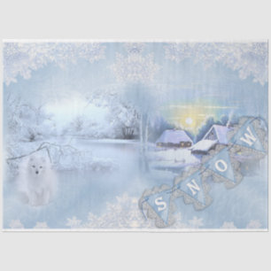 Papel De Seda Série Design 3 da Wonderland de inverno