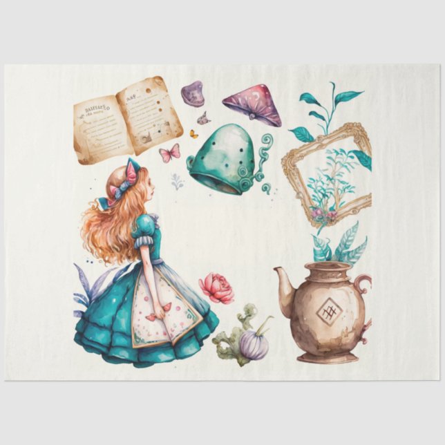Papel De Seda Série Design 9 do Chá da Alice (Frente )