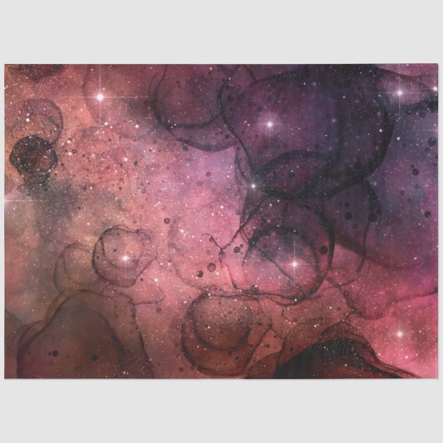 Papel De Seda Série Design Banhado de Estrelas 10 (Frente )