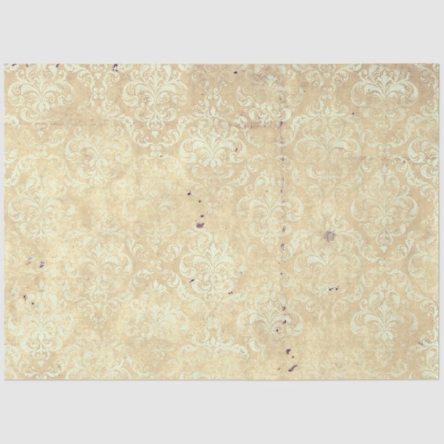 Papel De Seda Série Design Damask Ephemera nº 1 (Frente )