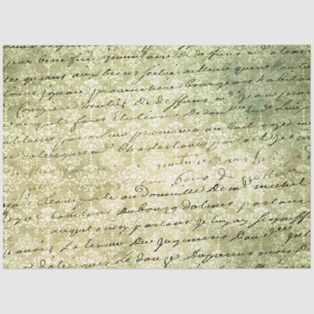 Papel De Seda Série Design Damask Ephemera nº 16 (Frente )