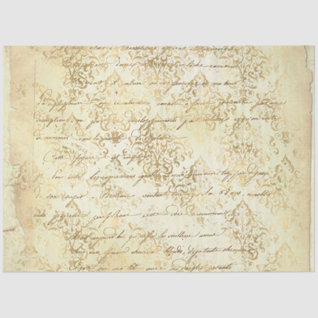 Papel De Seda Série Design Damask Ephemera nº 4 (Frente )