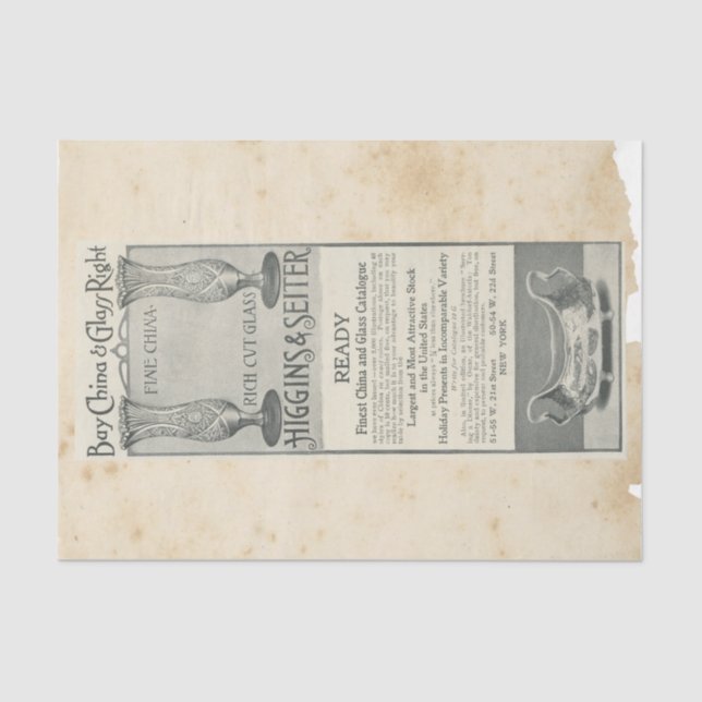 Papel De Seda Série Design de Ephemera de Sucata #12 (Frente )