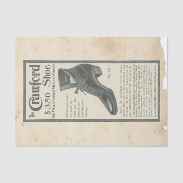 Papel De Seda Série Design de Ephemera de Sucata #7 (Frente )