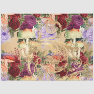 Papel De Seda Série Design de Ephemera Mushroom #3