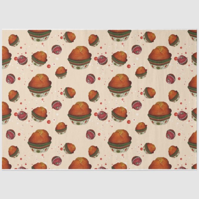 Papel De Seda Série Design de Natal Bagas 12 (Frente )