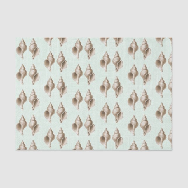 Papel De Seda Série Design de praia náutica 11 (Frente )