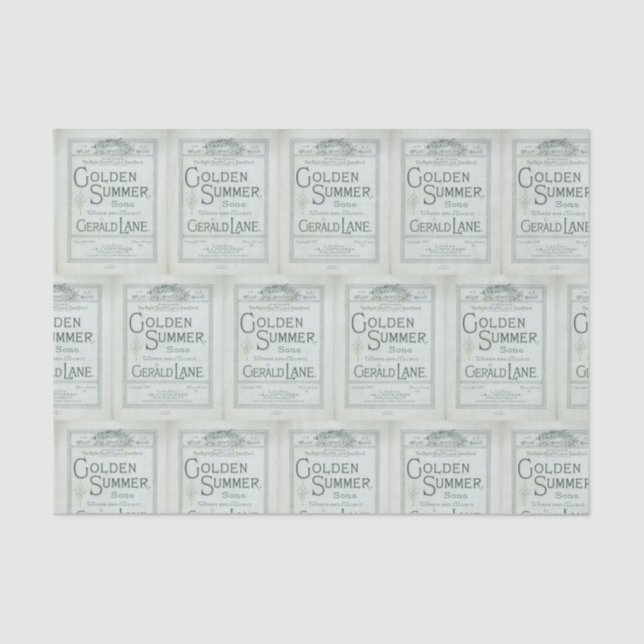 Papel De Seda Série Design de praia náutica 16 (Frente )