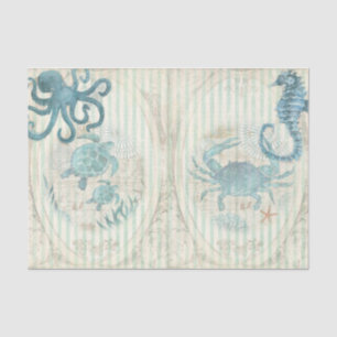 Papel De Seda Série Design de praia náutica 2