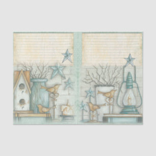 Papel De Seda Série Design de praia náutica 3