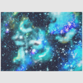 Papel De Seda Série Design Galáxia Azul 10