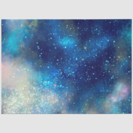 Papel De Seda Série Design Galáxia Azul 4