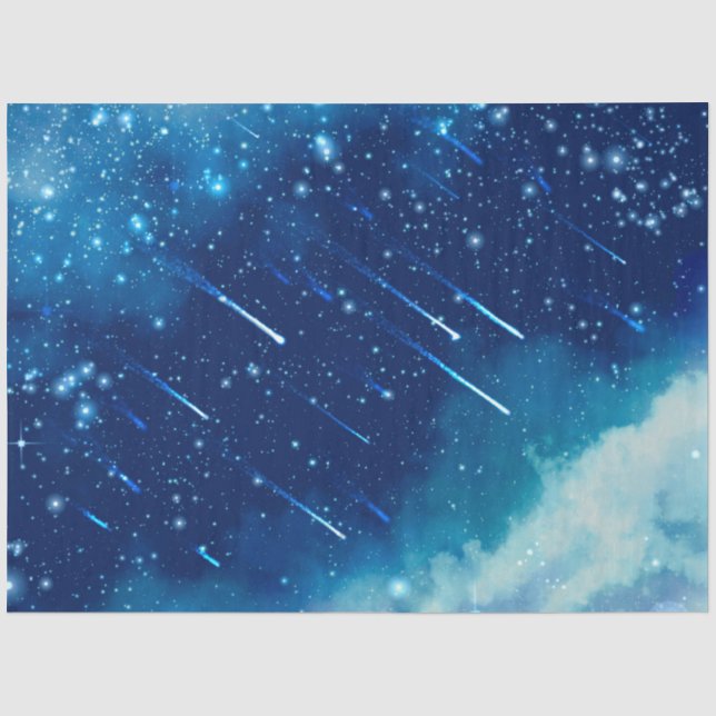 Papel De Seda Série Design Galáxia Azul 6 (Frente )