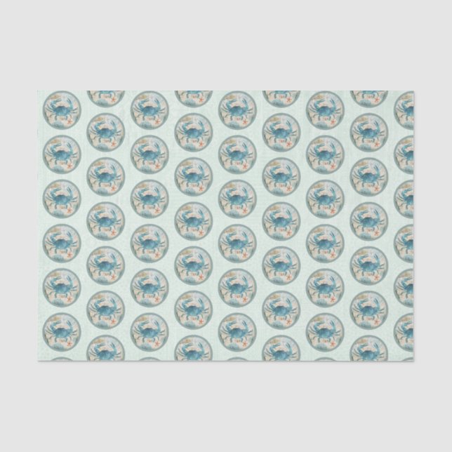 Papel De Seda Série Design Praia Náutica 7 (Frente )