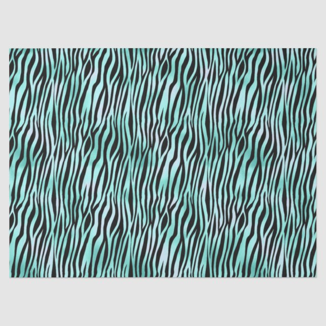 Papel De Seda Série Design Safari Turquesa 15 (Frente )