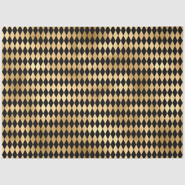 Papel De Seda Série Dourada Gótica Design 18 (Frente )