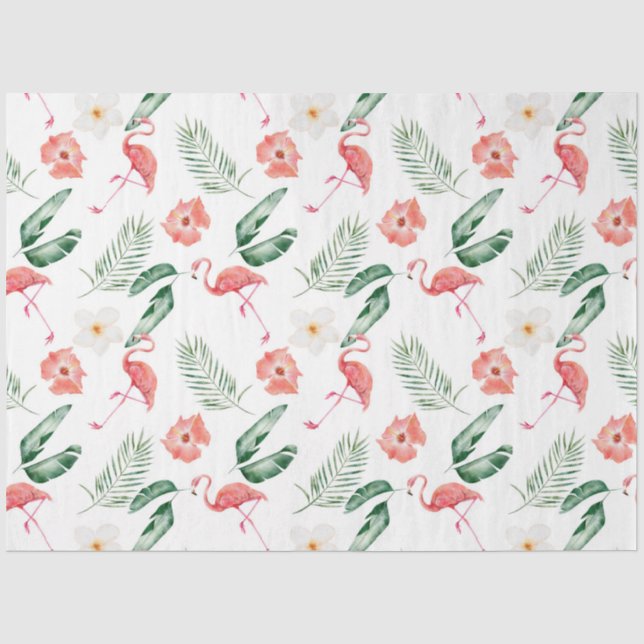 Papel De Seda Série Flamingo Tropical Design 17 (Frente )
