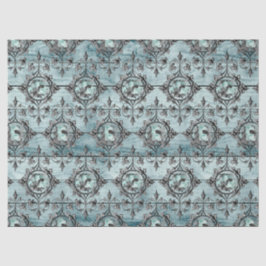 Papel De Seda Série Floral Desgastada Aqua Design 4