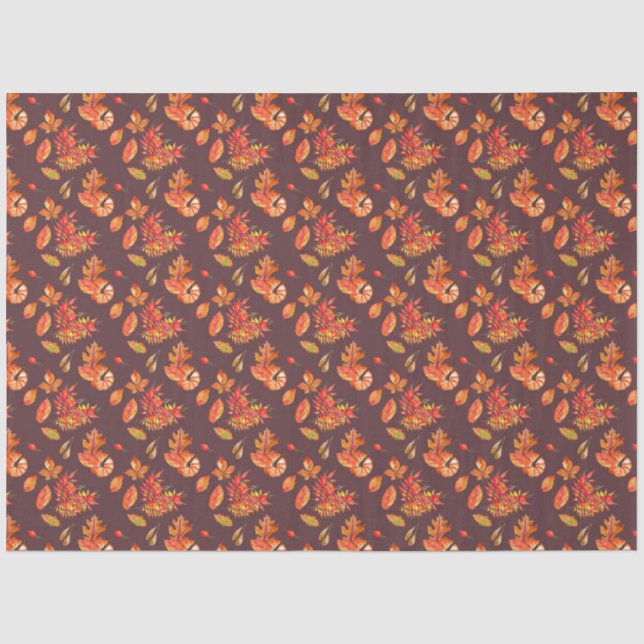 Papel De Seda Série Folha de Outono Design 7 (Frente )