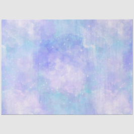 Papel De Seda Série Galáxia Azul Claro Design 2