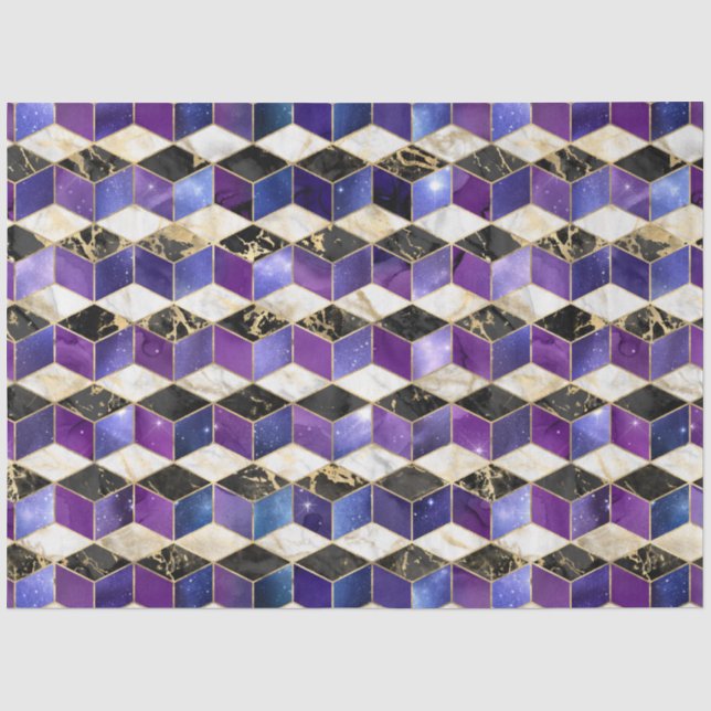 Papel De Seda Série Galáxia Isométrica Design 4 (Frente )