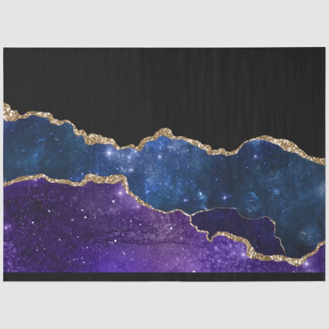 Papel De Seda Série Galaxy Agate Design 1 (Frente )