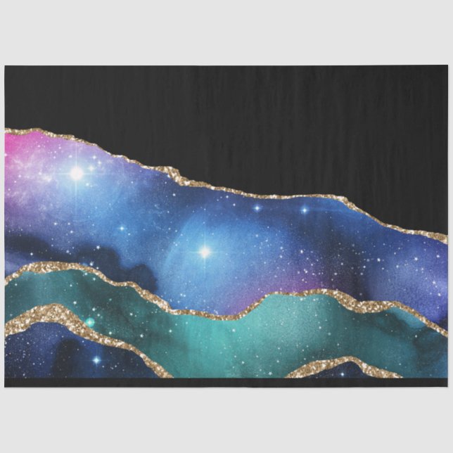 Papel De Seda Série Galaxy Agate Design 15 (Frente )
