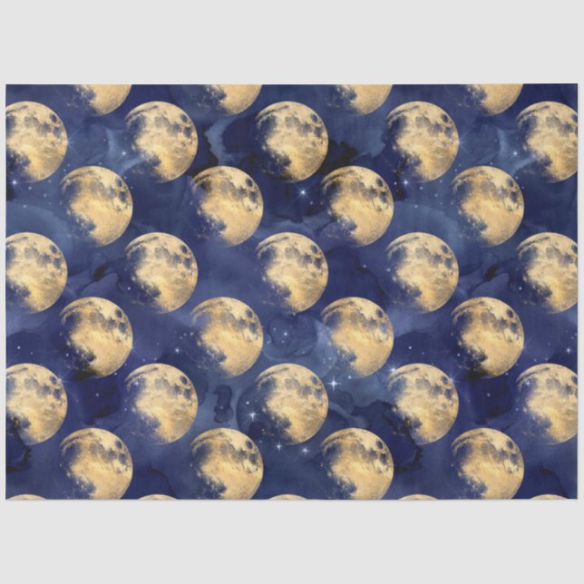 Papel De Seda Série Galaxy Moon Design 10 (Frente )