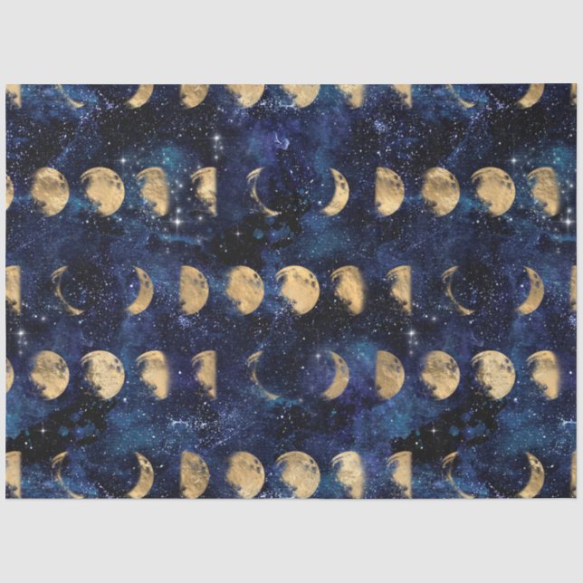 Papel De Seda Série Galaxy Moon Design 11 (Frente )