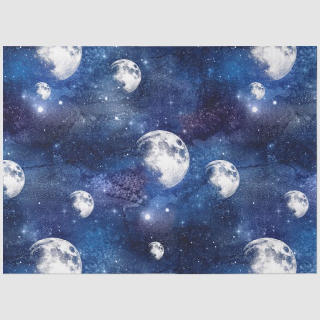 Papel De Seda Série Galaxy Moon Design 8 (Frente )