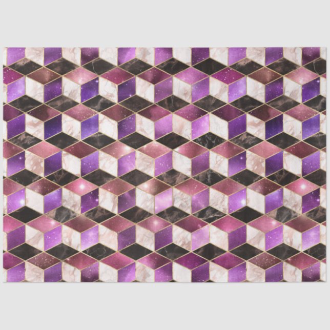 Papel De Seda Série Isométrica Galaxy Design 11 (Frente )