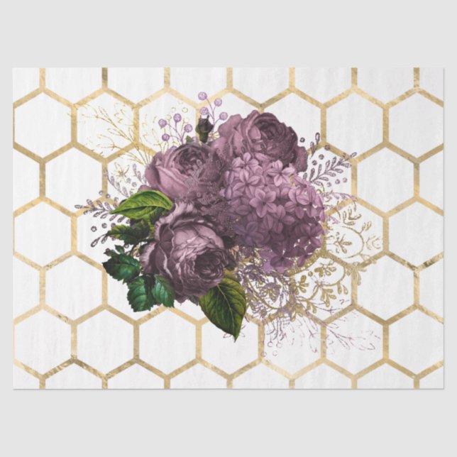 Papel De Seda Série Jardim de Chá Abelha Design 31 (Frente )