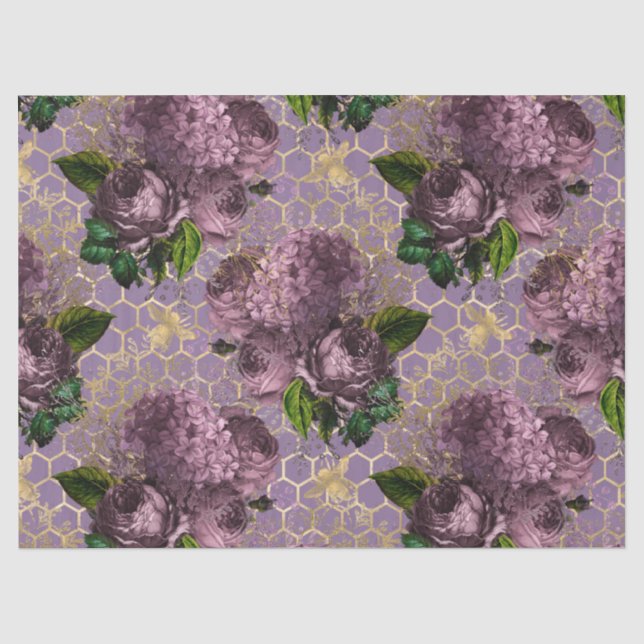 Papel De Seda Série Jardim de Chá Abelha Design 48 (Frente )