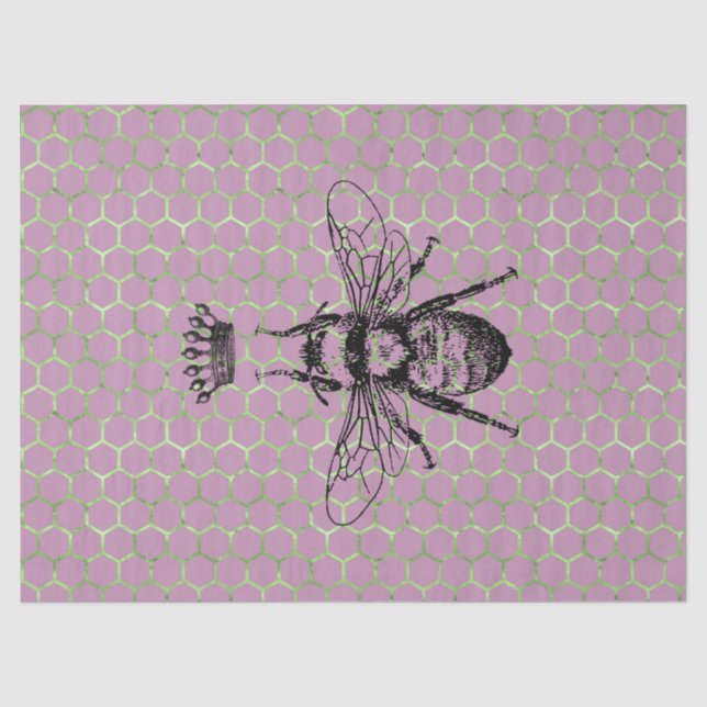 Papel De Seda Série Jardim de Chá Abelha Design 59 (Frente )