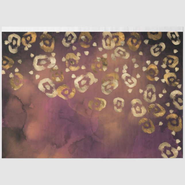 Papel De Seda Série Leopard Paint Design 7 (Frente )