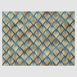 Papel De Seda Série Leopardo Azul e Dourada Design 10