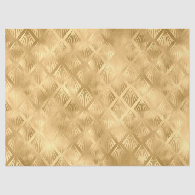 Papel De Seda Série Leopardo Azul e Dourada Design 13 (Frente )