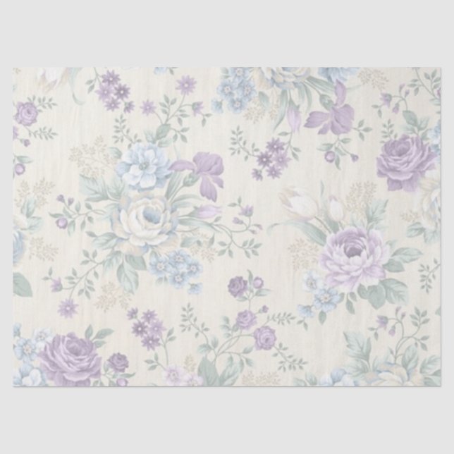 Papel De Seda Série Lilás Shabby Chic Design 18 (Frente )
