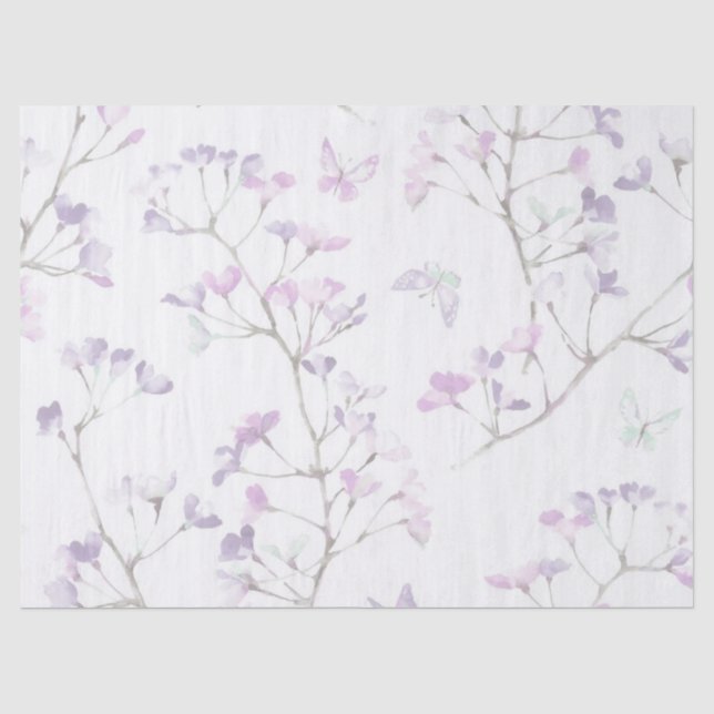 Papel De Seda Série Lilás Shabby Chic Design 23 (Frente )