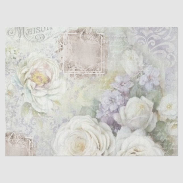 Papel De Seda Série Lilás Shabby Chic Design 30 (Frente )