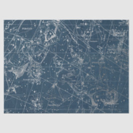 Papel De Seda Série Mapa Estelar da Galáxia de Prata Design 1