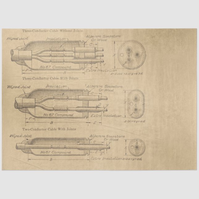 Papel De Seda Série Mecânica Steampunk Design nº 3 (Frente )