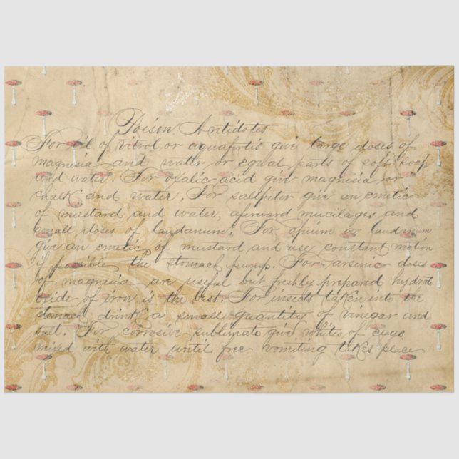 Papel De Seda Série Mushroom Ephemera Design nº 5 (Frente )