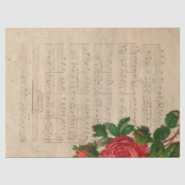 Papel De Seda Série Música e Rosas Design 12