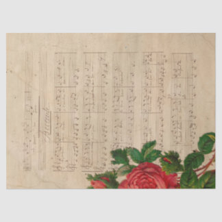 Papel De Seda Série Música e Rosas Design 12