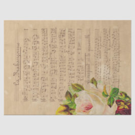Papel De Seda Série Música e Rosas Design 13