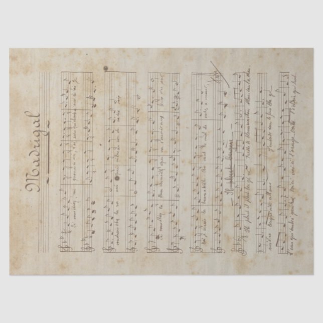 Papel De Seda Série Música e Rosas Design 6 (Frente )