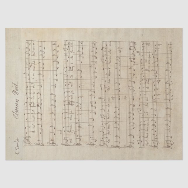 Papel De Seda Série Música e Rosas Design 8 (Frente )