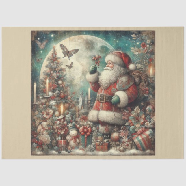 Papel De Seda Série Natal Passado Design 30 (Frente )